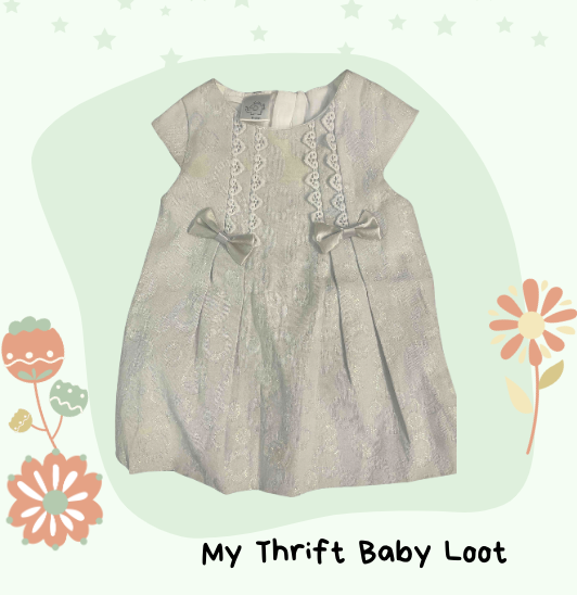 Preloved grey party frock (6-9 months)